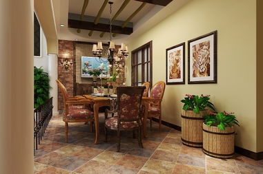 中海尚湖世家美式田園風格家裝樣板間，元洲裝飾設計師精品案例解析